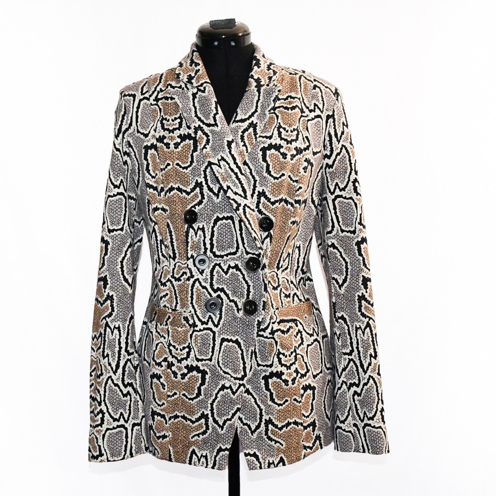 Snake Blazer Jacket Double Breast